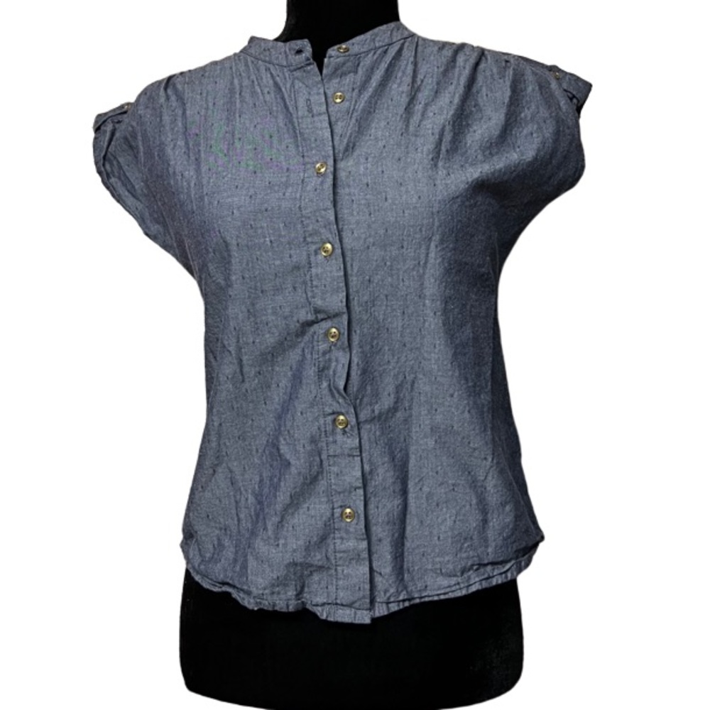 Fake Forever Chambray Button Down Blouse